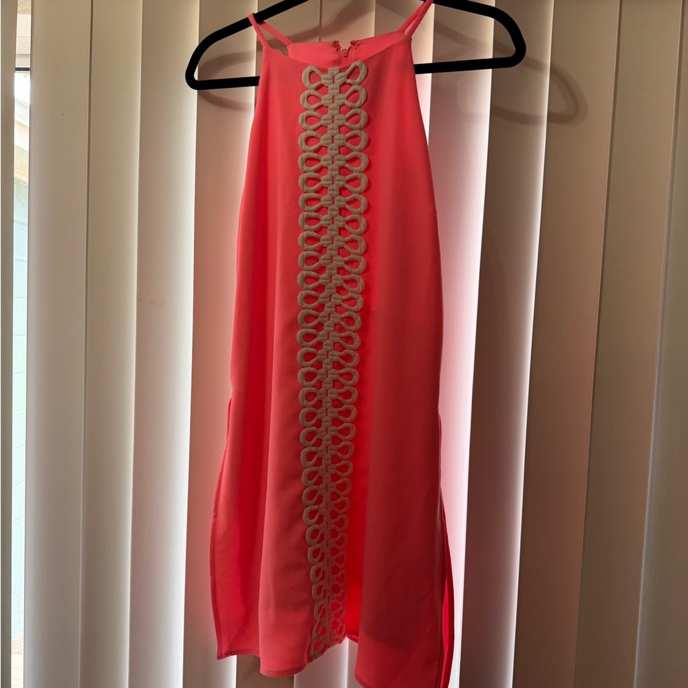 Lilly Pulitzer Hot Pink Coral Pearl Romper